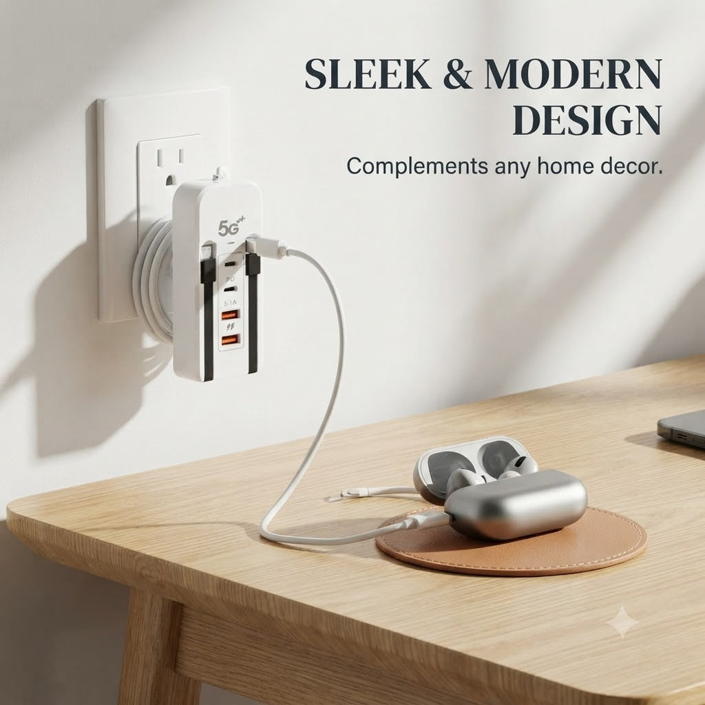 4 in 1 Multi-Port USB Charging 5.1A Plug for Home