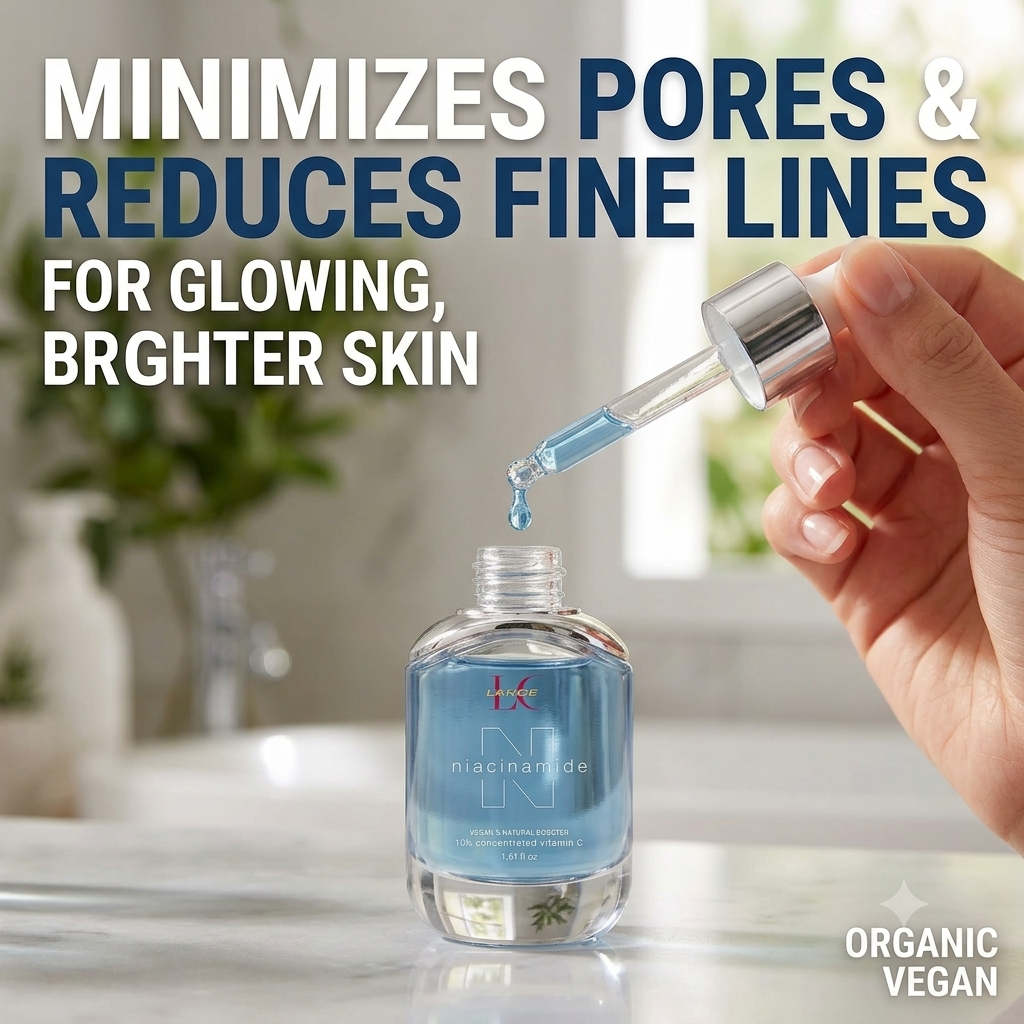 Lance Organic Vegan Niacinamide Serum – Brightening Skincare for Glowing Skin, Fine Lines & Pore Care