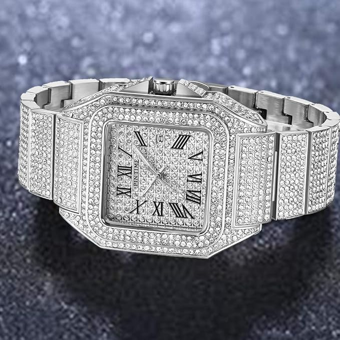 Luxury Diamond Rhinestone Watch – Unisex Bracelet Wristwatch