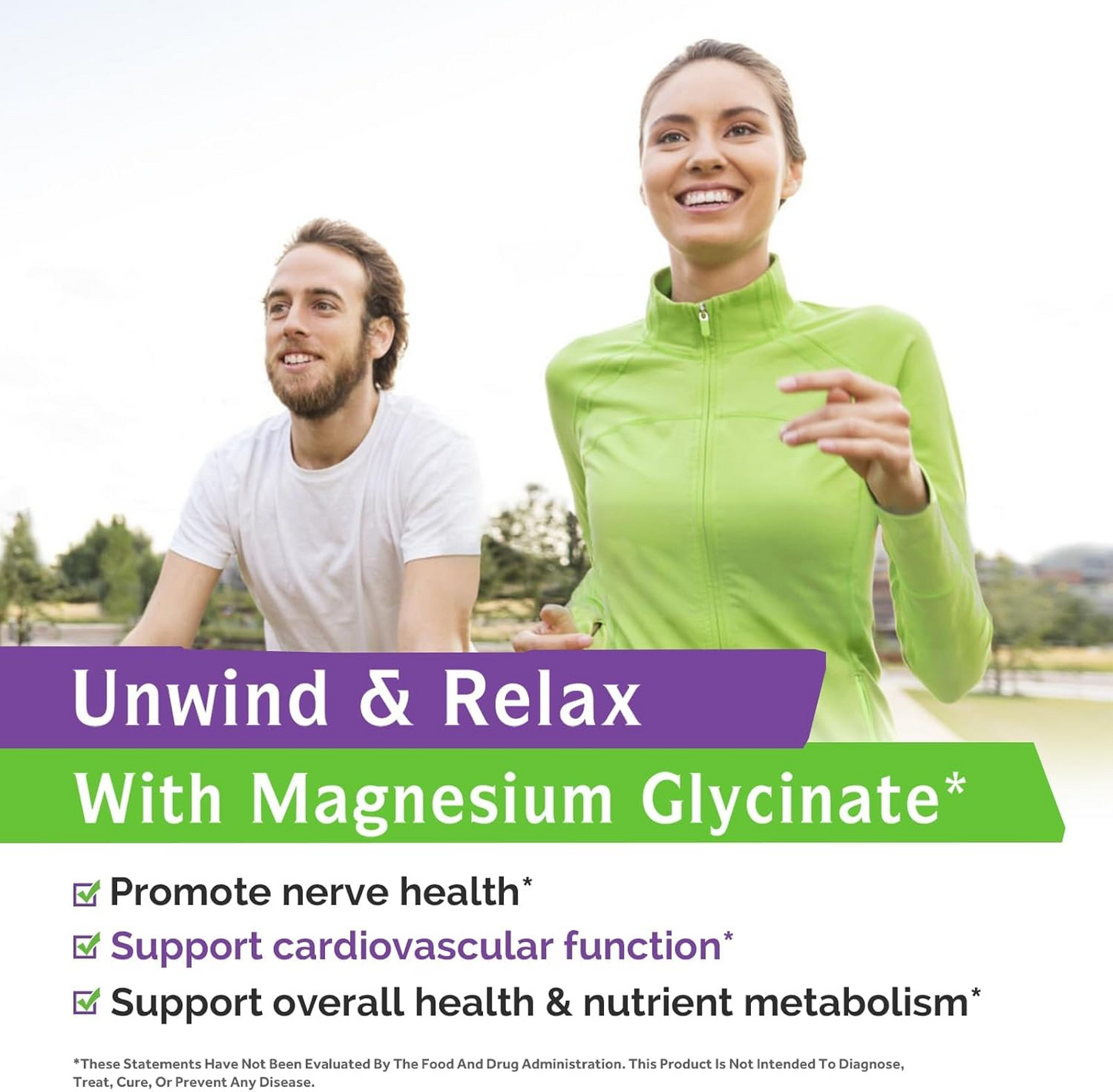 Magnesium Glycinate Capsules – Sugar-Free Vegan Relaxation & Mood Support
