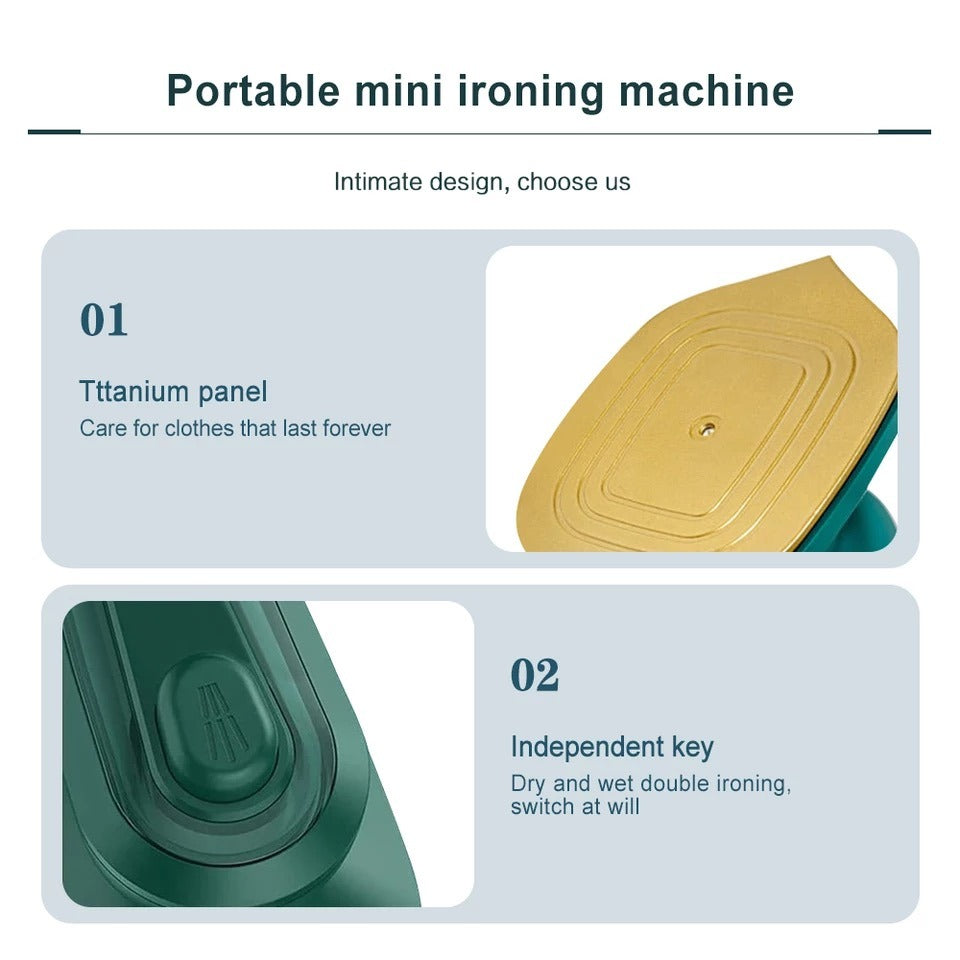 Mini Handheld Steam Iron — Smooth Clothes Anywhere