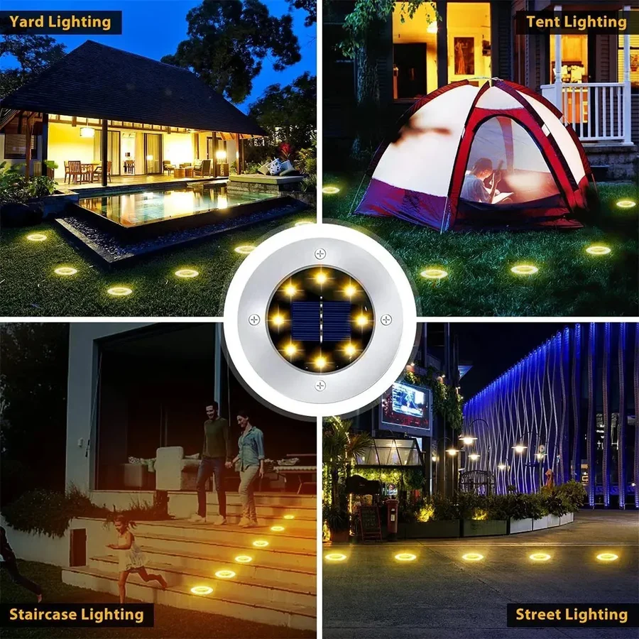 Solar Ground Lights – Waterproof Outdoor Pathway Illumination