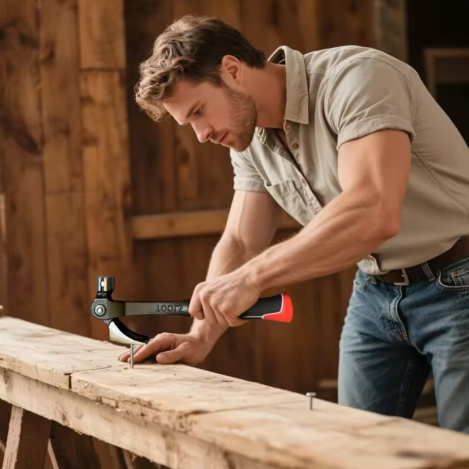 Deformable Multifunctional Claw Hammer — Forged Carbon Steel