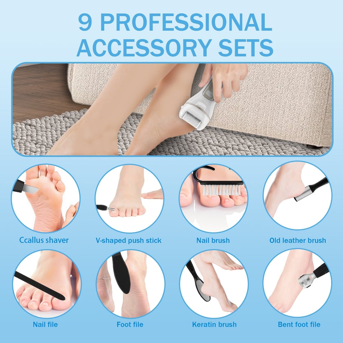 Rechargeable Electric Foot Callus Remover – Smooth & Soft Feet at Home