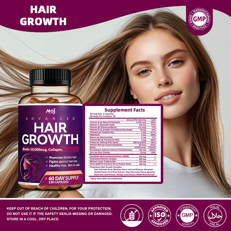 Superfood Biotin Capsules – Hair, Skin & Nails Supplement for Adults & Teens