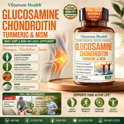 Glucosamine, Chondroitin & Turmeric Curcumin Capsules