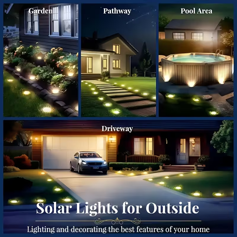 Solar Ground Lights – Waterproof Outdoor Pathway Illumination