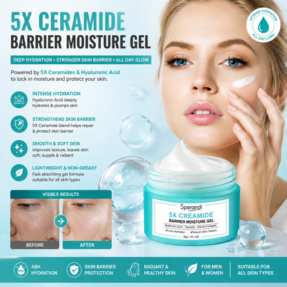 5X Ceramide Hyaluronic Acid Moisturizing Gel for Men & Women