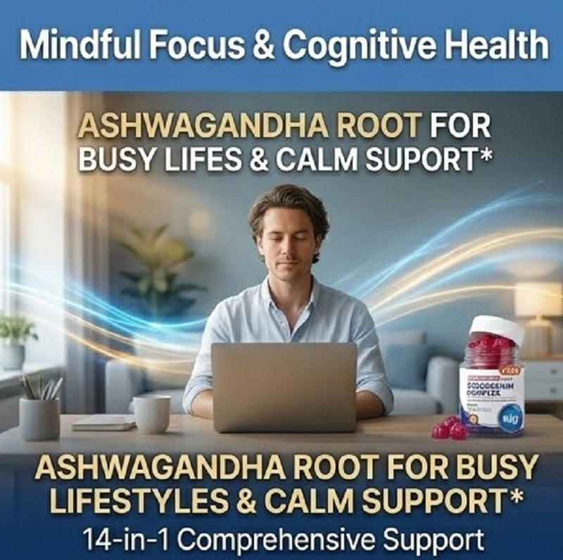 14 in 1 Ashwagandha Gummies with Vitamin D3, Zinc & Magnesium