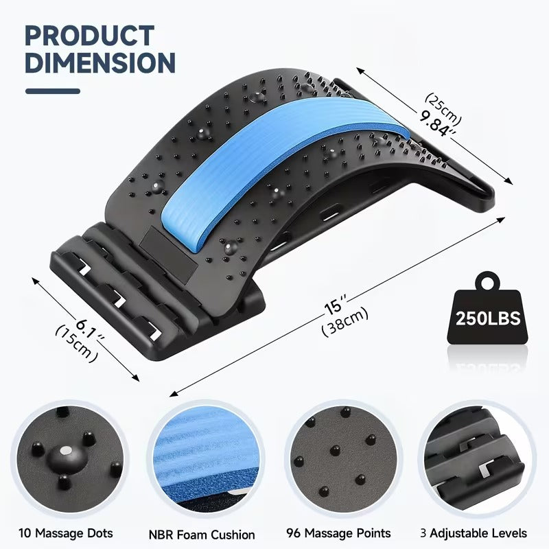 Magnetic Lumbar Stretcher – Acupressure Massage & Portable Back Support