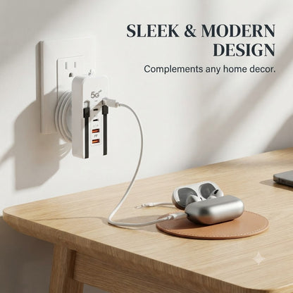 4 in 1 Multi-Port USB Charging 5.1A Plug for Home