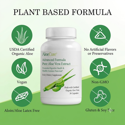 Pure Aloe Vera Extract Capsules – Natural Wellness Supplement for Daily Digestive & Immune Support