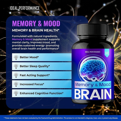Brain Capsules with Collagen & Vitamins – Daily Nutritional Supplement for Memory, Sleep & Wellness Support