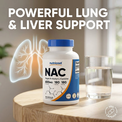 High Potency NAC Veg Capsules with Glutathione Precursor