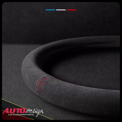 Universal Suede Steering Wheel Cover – Sporty Non-Slip Grip for All Seasons