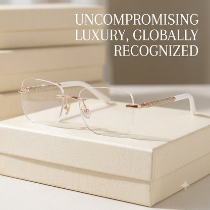 Luxury Frameless Photochromic Glasses – Anti-Blue Light UV Protection Eyewear for Men & Women