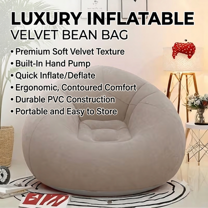 Inflatable Lazy Sofa Couch – Portable Air Lounge Bean Bag Chair for Indoor & Outdoor Relaxation
