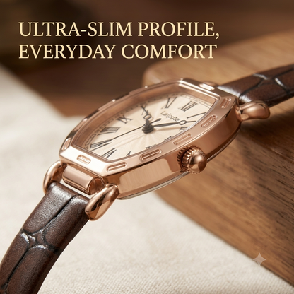 Laipute Women's Classic Quartz Watch – Elegant Waterproof Leather Strap Wristwatch