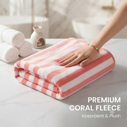 Coral Fleece Women's Bath Towel Wrap Quick-Drying