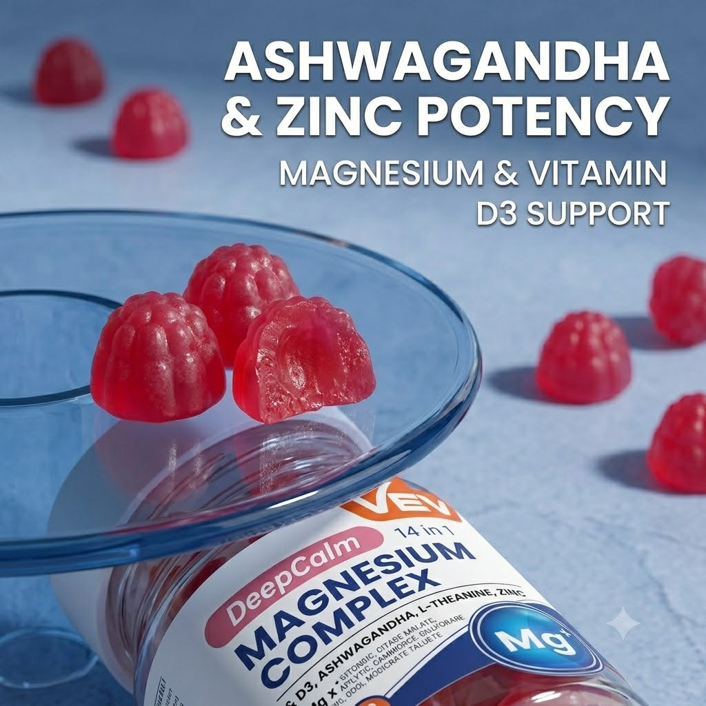 14 in 1 Ashwagandha Gummies with Vitamin D3, Zinc & Magnesium