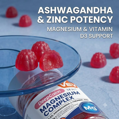 14 in 1 Ashwagandha Gummies with Vitamin D3, Zinc & Magnesium