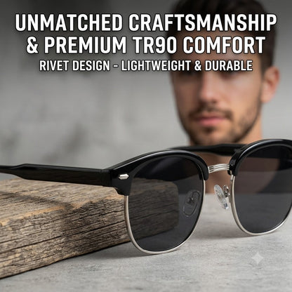 Vintage Half Frame – Square Sunglasses