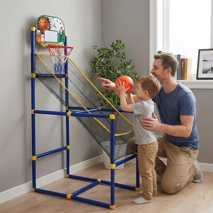 Adjustable Kids Indoor & Outdoor Freestanding Basketball Training Set