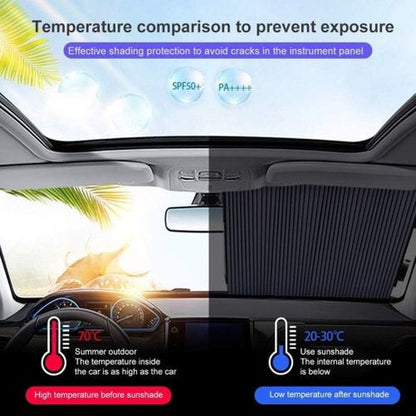 Retractable Car Window Sunshades – UV Blocking Protection for Front & Rear Windows