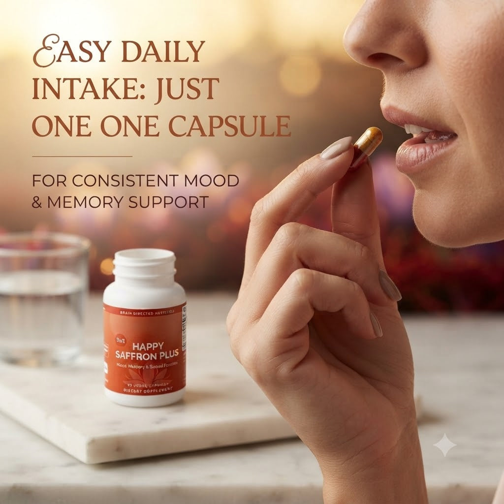 Happy Saffron Plus Capsules for Daily Wellness