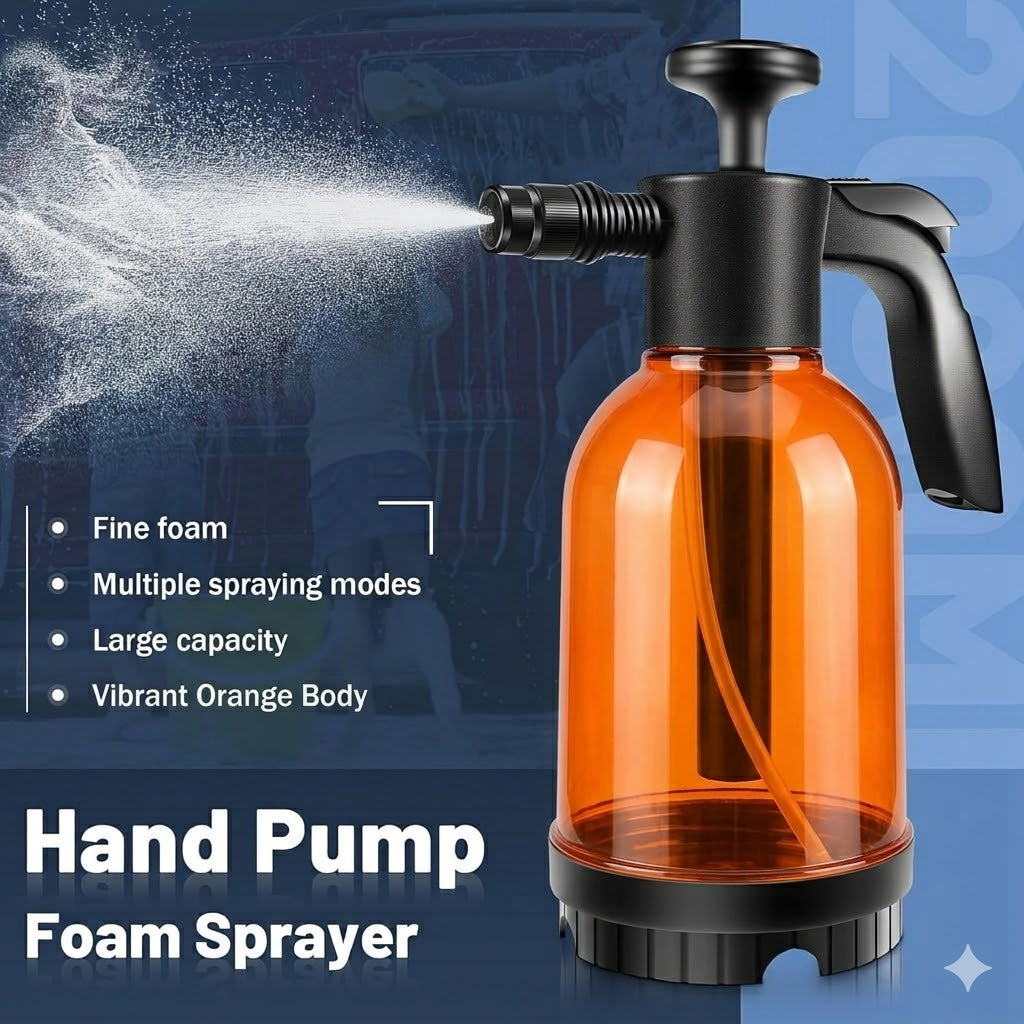 Manual Snow Foam Car Wash Sprayer – Thick Foam Cleaning Pump