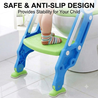 Baby Kids Potty Training Seat with Ladder – Adjustable Toilet Trainer for Toddlers