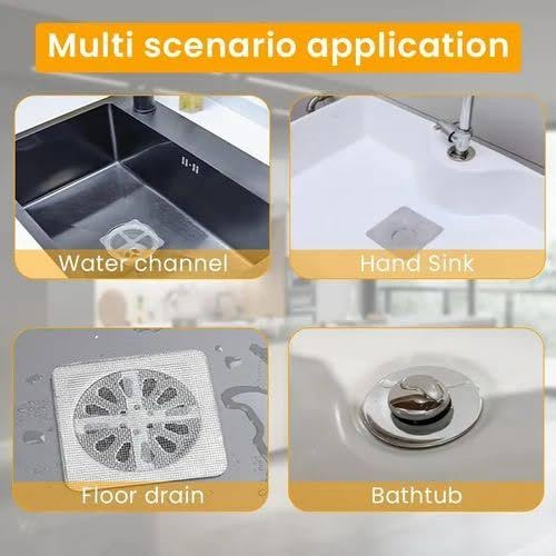 Disposable Drain Hair Catcher Stickers – Self-Adhesive Bathroom Floor Drain Filter Roll