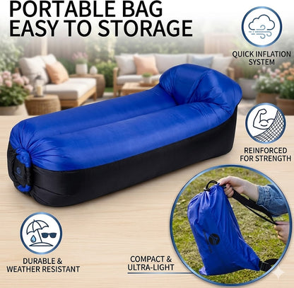 Portable Double Seat Inflatable Sofa – Indoor & Outdoor Oxford Cloth Air Couch