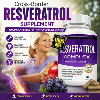 Resveratrol Supplement Capsules – Antioxidant Formula for Daily Wellness