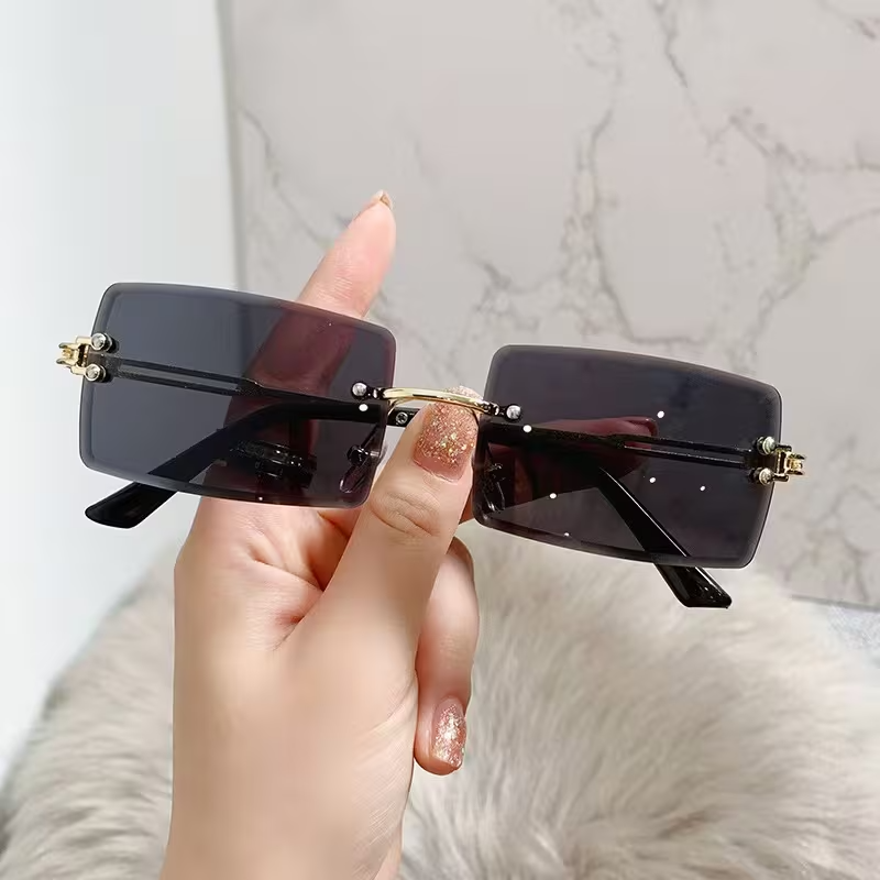Black & Gold Rectangular Men Sunglasses – Bold, Trendy & Timeless Style