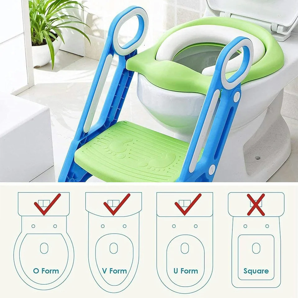 Baby Kids Potty Training Seat with Ladder – Adjustable Toilet Trainer for Toddlers