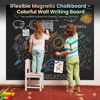 Flexible Magnetic Chalkboard – Colorful Wall Writing Board