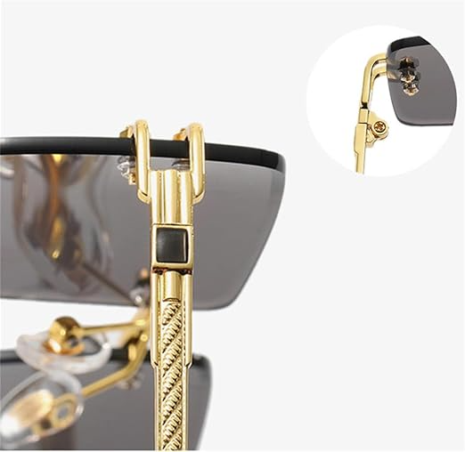 Black & Gold Rectangular Men Sunglasses – Bold, Trendy & Timeless Style