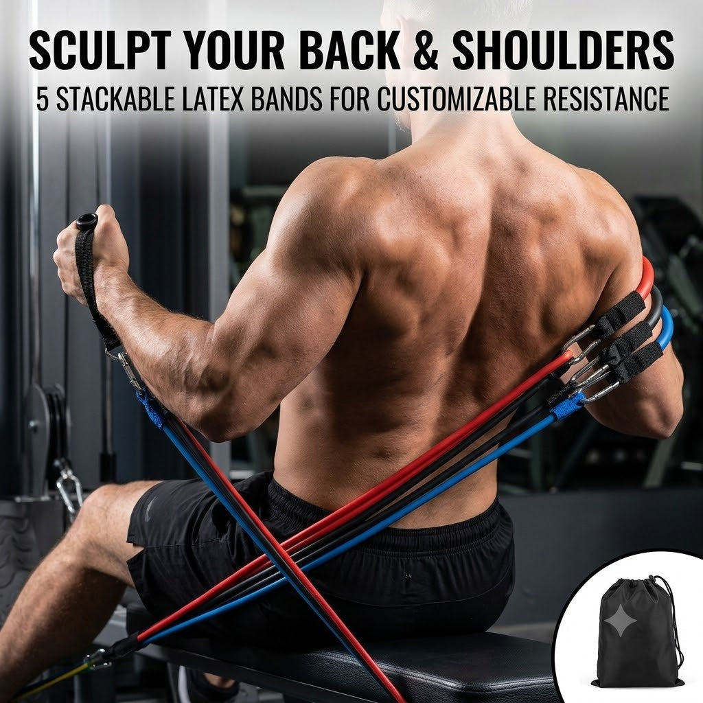 Resistance Bands Set Stackable Latex Strength Training