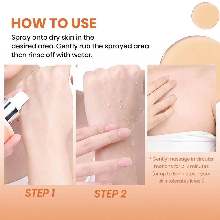 Turmeric Exfoliating Body Spray – Hydrating & Moisturizing Skin Care Spray