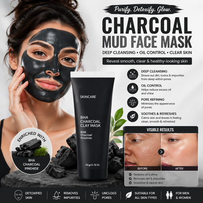 Charcoal Mud Face Mask Oil Control & Deep Cleansing