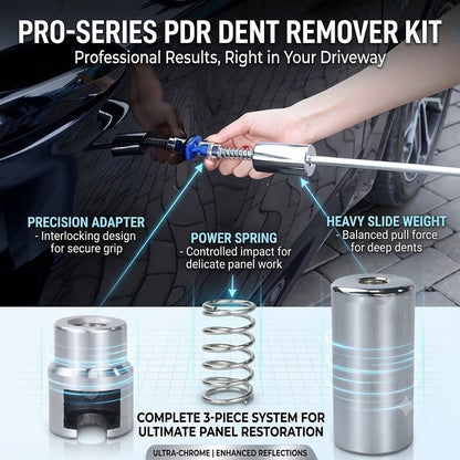 Car Dent Repair Slide Hammer Tool Kit – 18PCS Glue Tabs & T-Handle Puller Set
