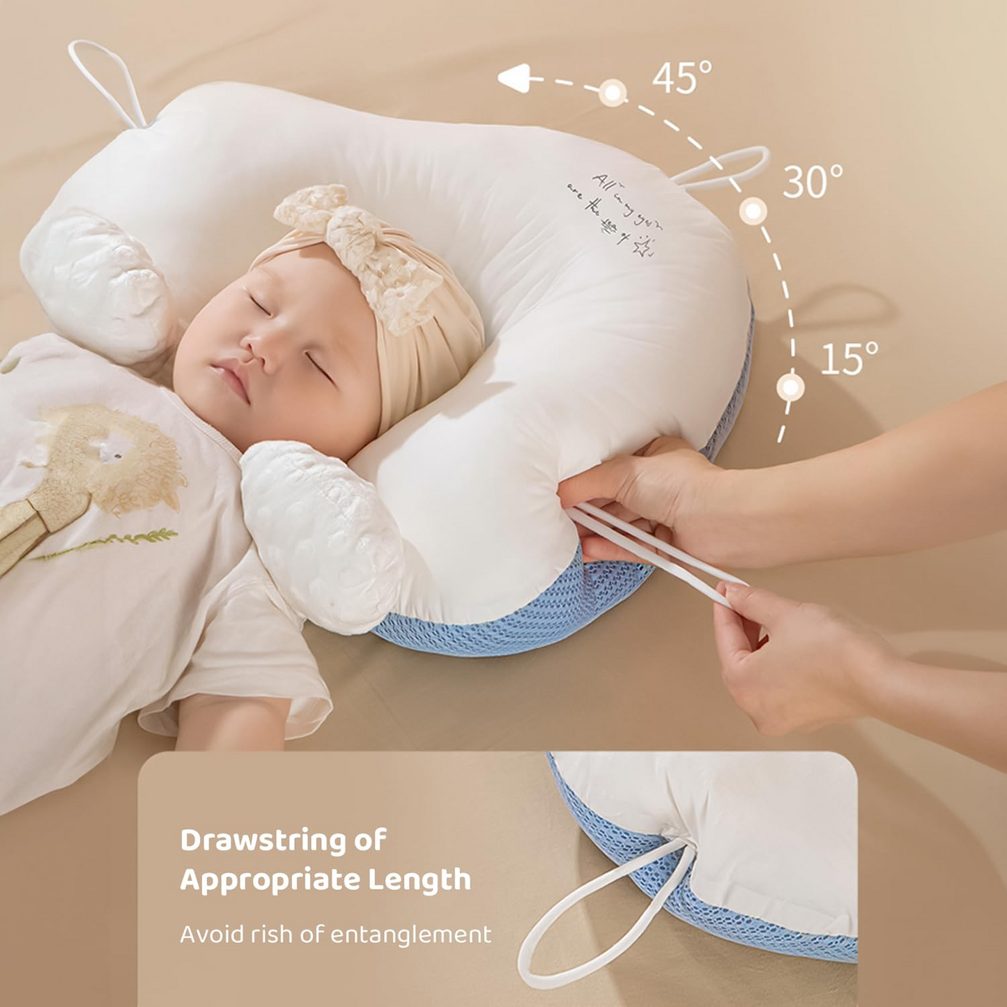 Soft Baby Pillow – Eco Friendly Knitted Cotton Sleeping Cushion