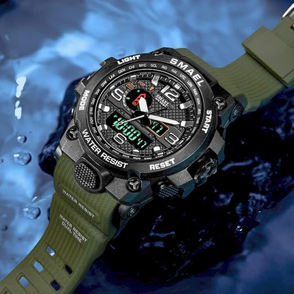 SMAEL Men's Quartz Sports Wristwatch with Silicone Strap