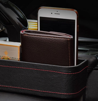 Premium Leather Car Seat Storage Tray