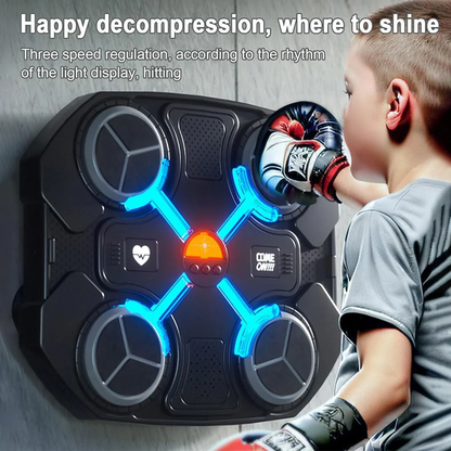 Smart Music Boxing Wall Target – LED Electronic Punch Training Machine with Digital Display