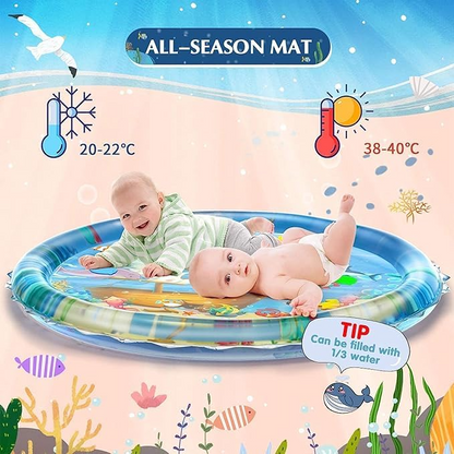 Tummy Time Baby Water Mat – Inflatable Ocean Play Mat for Infants