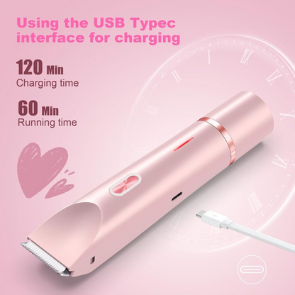 Twin Blade Women's Waterproof Rechargeable Electric Shaver
