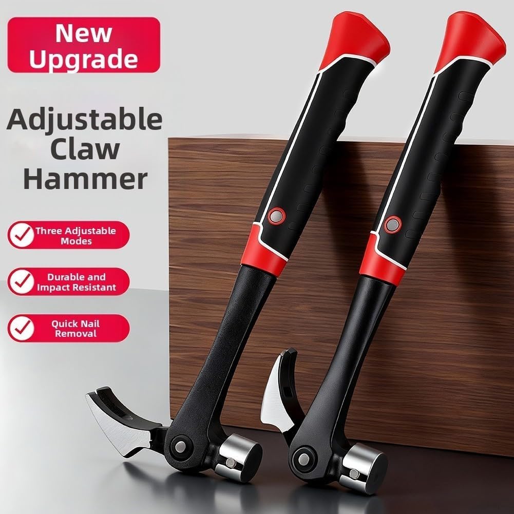 Deformable Multifunctional Claw Hammer — Forged Carbon Steel