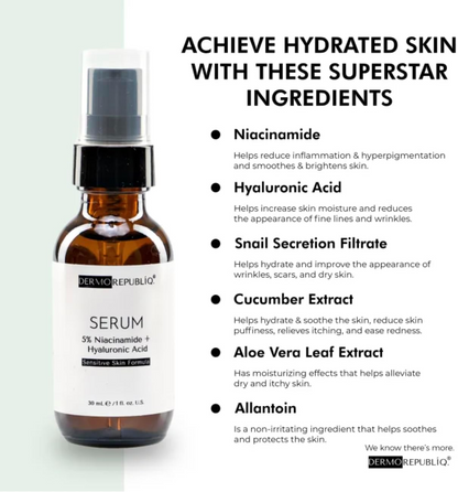 Niacinamide Hydrating Brightening Toner with Hyaluronic Acid & Glycolic Acid